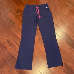 Navy Smitten Scrub Pants